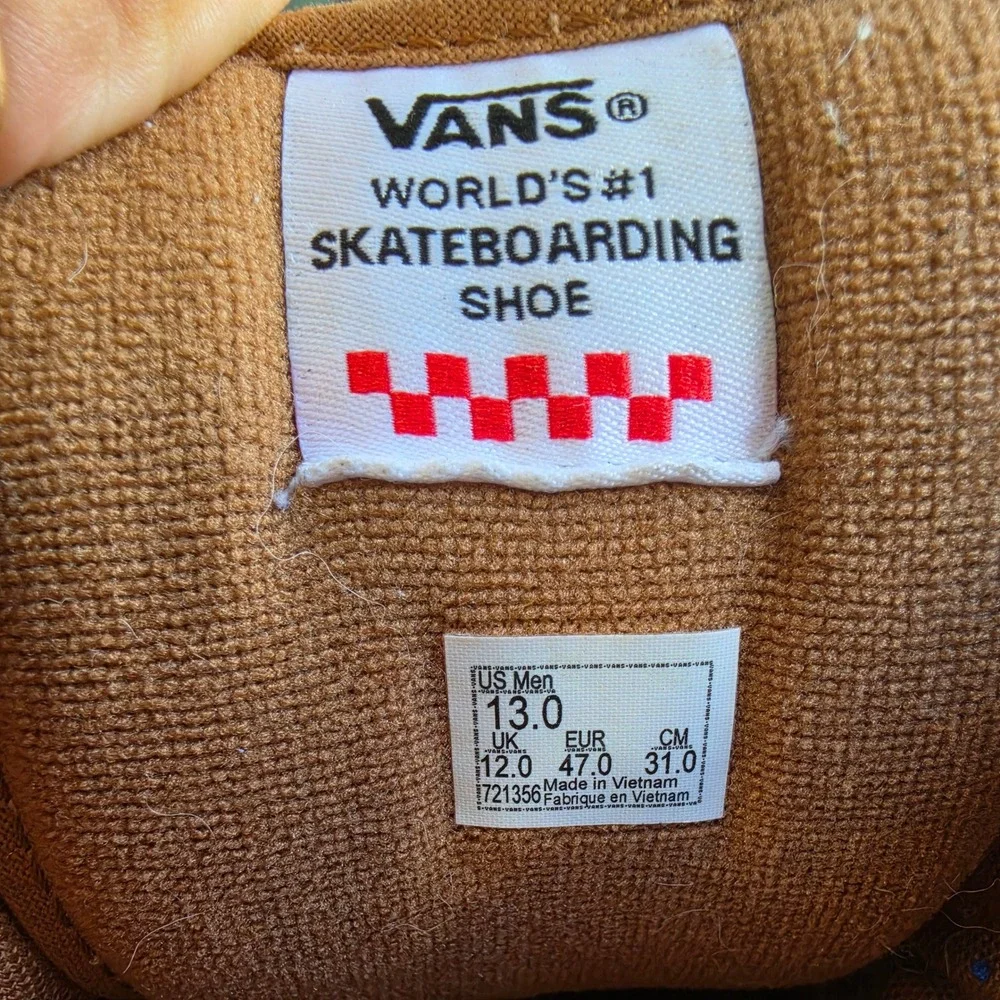 Vans Skate Chukka Low Brown Suede Canvas PopCush Sneakers Mens